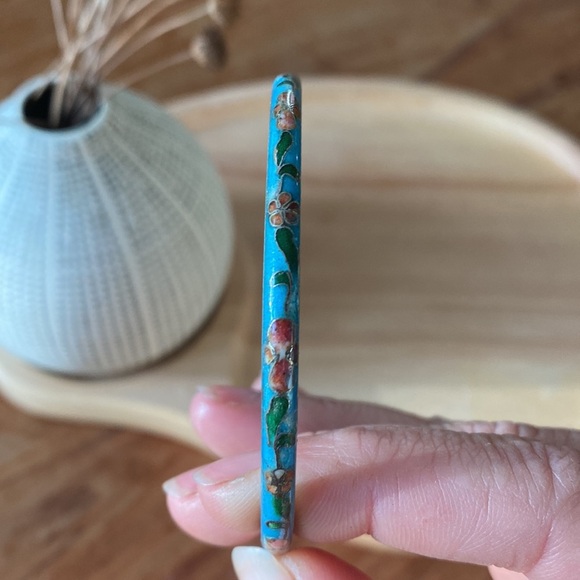 Inlay Floral Bracelet Cloisonné - Picture 1 of 7